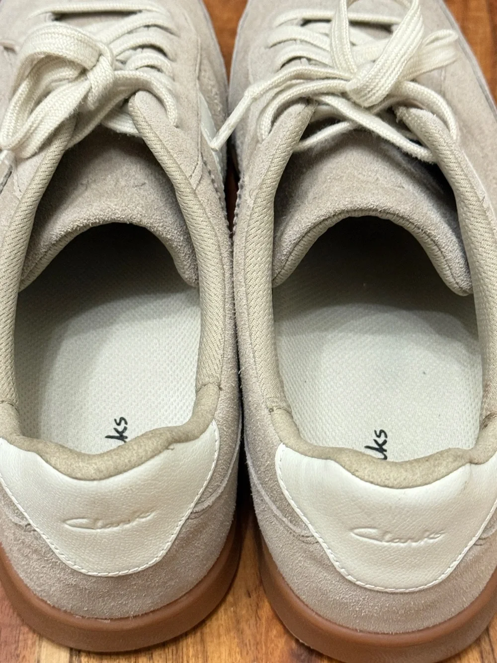 Clarks Men’s Suede Sneakers in Beige